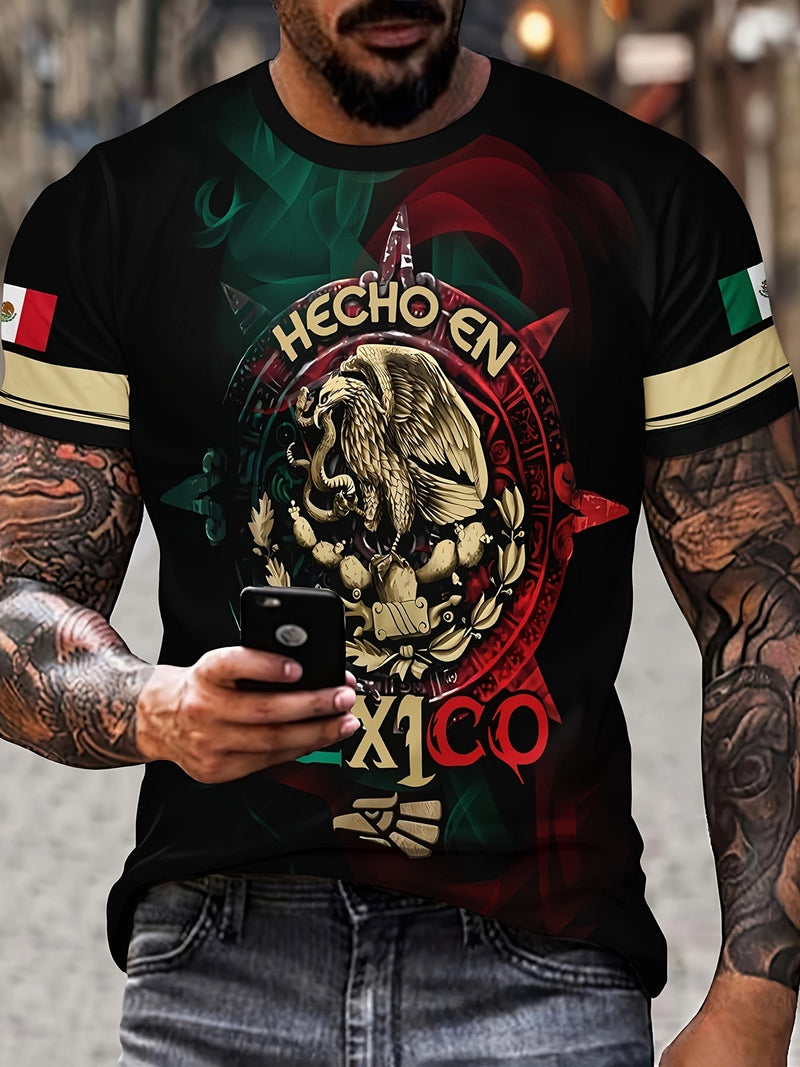 Estampado Retro, Camiseta Novedosa Con Cuello Redondo Y Diseño Gráfico Para Hombre, Camisetas Casuales Y Cómodas Para Verano, Ropa Para Hombre Para Centros Turísticos De Vacaciones Diarios - SACASUSA