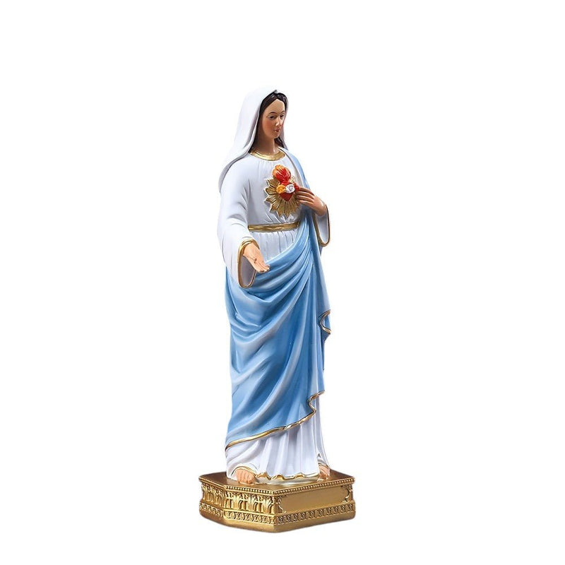 Estatua de Resina Duradera y Versátil de la Virgen María - Añade Tranquilidad a la Meditación Zen y Elegancia Espiritual a la Decoración de Hogar, Oficina, Jardín y Eventos Especiales - SACASUSA