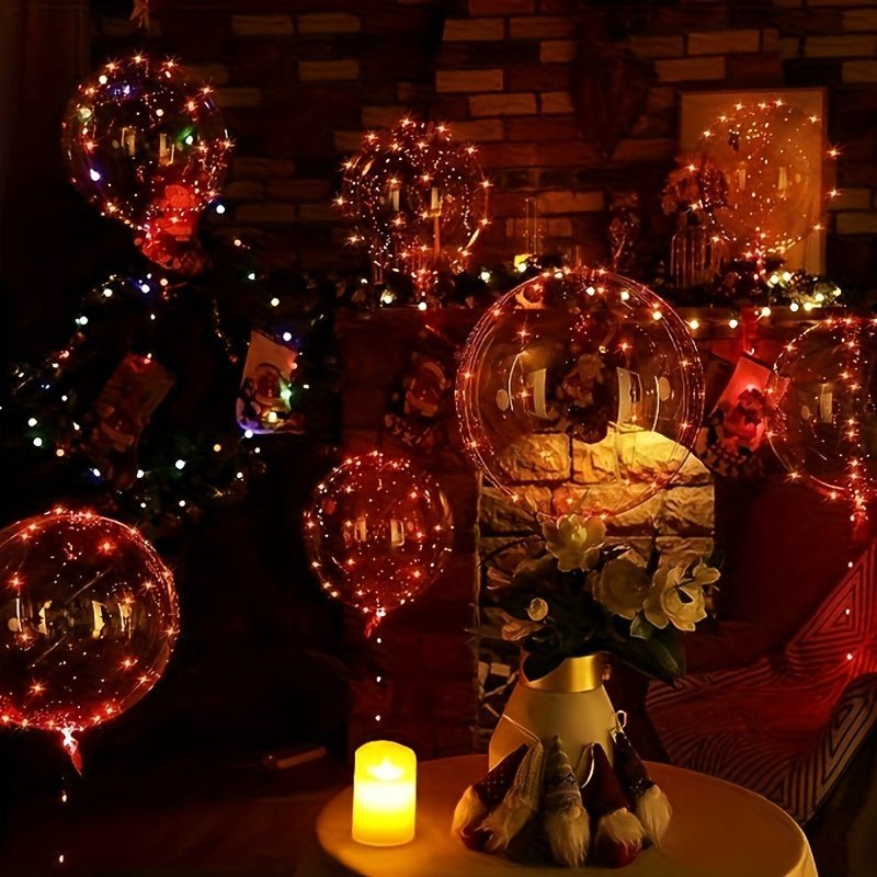 Fácil de instalar, elegantes globos LED de rojo brillante (15pcs) con cadenas de luz, decoración versátil para todas las celebraciones, adecuado para edades de 14 años en adelante - SACASUSA