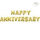 FELIZ ANIVERSARIO Banner de globo de 40 pulgadas Globos con letras gigantes Decoración de fiesta Oro rosa, rosa, plata, oro, fondo negro Flotador de helio - SACASUSA