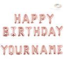FELIZ CUMPLEAá‘OS Jumbo 40" Globo Banner con nombre personalizado Globos con letras Plata, Oro, Oro rosa, Negro, Rosa, Azul Decoraciones para fiestas Helio - SACASUSA