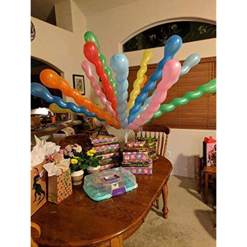 Festivo y Universal - 25/50 Atractivos Globos Espirales de Látex de 40 Pulgadas para Cumpleaños, Graduaciones, Carnavales y Fiestas de Verano - Decoración Inolvidable para Niños y Niñas de 12 a 14 Años - SACASUSA