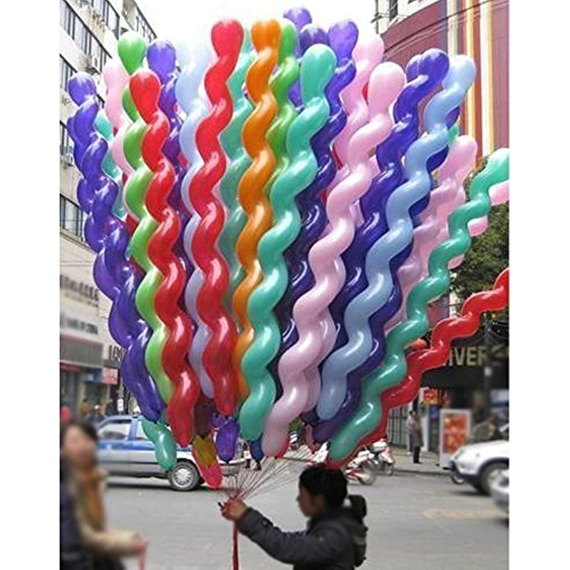 Festivo y Universal - 25/50 Atractivos Globos Espirales de Látex de 40 Pulgadas para Cumpleaños, Graduaciones, Carnavales y Fiestas de Verano - Decoración Inolvidable para Niños y Niñas de 12 a 14 Años - SACASUSA