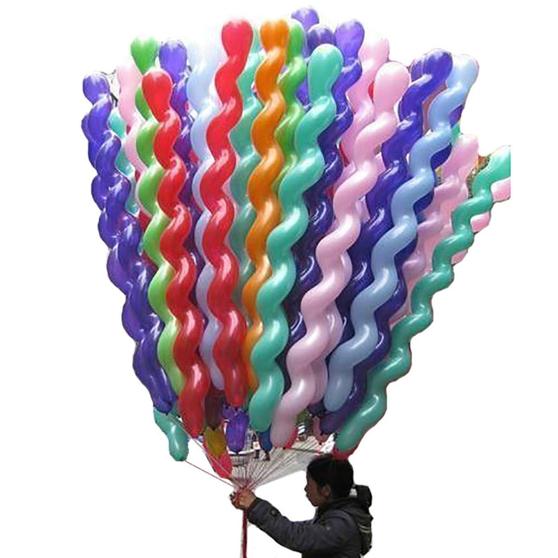 Festivo y Universal - 25/50 Atractivos Globos Espirales de Látex de 40 Pulgadas para Cumpleaños, Graduaciones, Carnavales y Fiestas de Verano - Decoración Inolvidable para Niños y Niñas de 12 a 14 Años - SACASUSA