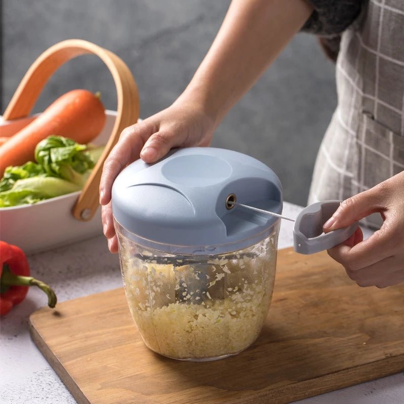 Gadget de Cocina Multifuncional de Plástico sin Esfuerzo - Picador de Alimentos Manual para Verduras, Ajos y Carnes - Ecológico y Duradero, Operación sin Electricidad - SACASUSA