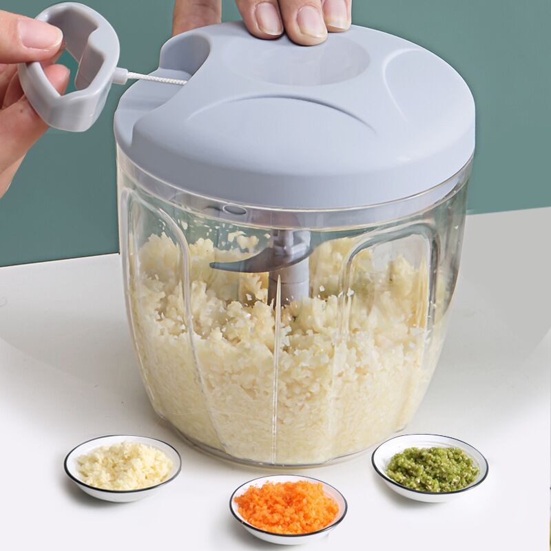 Gadget de Cocina Multifuncional de Plástico sin Esfuerzo - Picador de Alimentos Manual para Verduras, Ajos y Carnes - Ecológico y Duradero, Operación sin Electricidad - SACASUSA