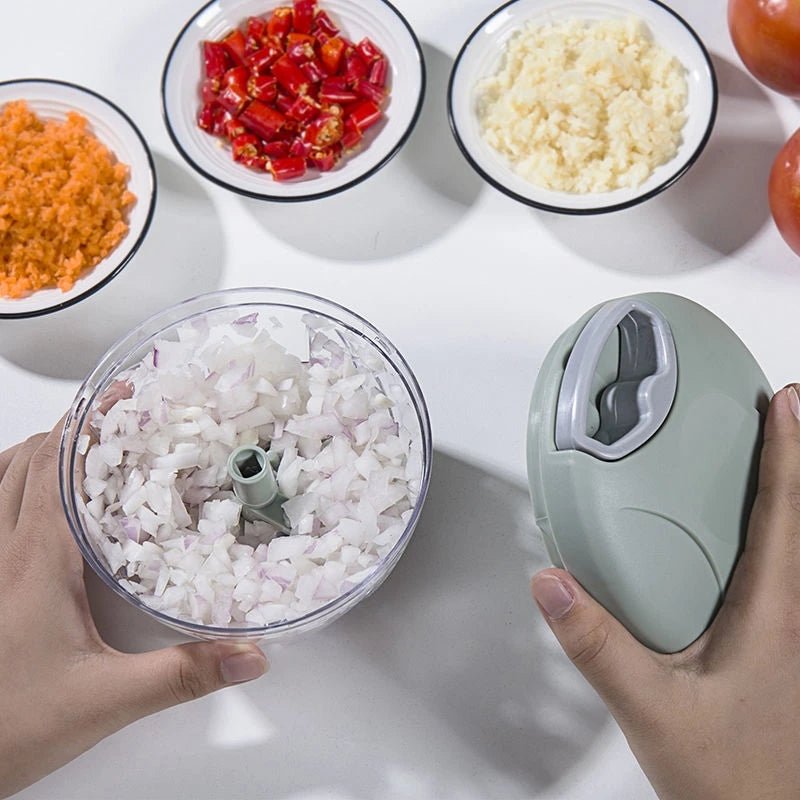 Gadget de Cocina Multifuncional de Plástico sin Esfuerzo - Picador de Alimentos Manual para Verduras, Ajos y Carnes - Ecológico y Duradero, Operación sin Electricidad - SACASUSA