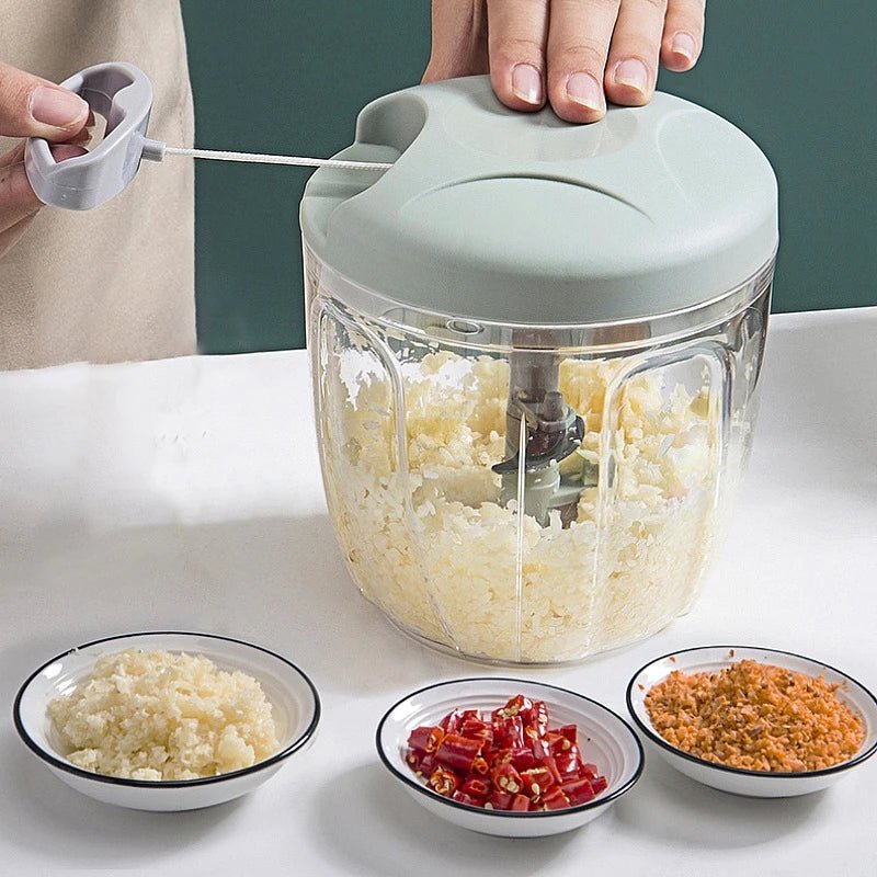 Gadget de Cocina Multifuncional de Plástico sin Esfuerzo - Picador de Alimentos Manual para Verduras, Ajos y Carnes - Ecológico y Duradero, Operación sin Electricidad - SACASUSA