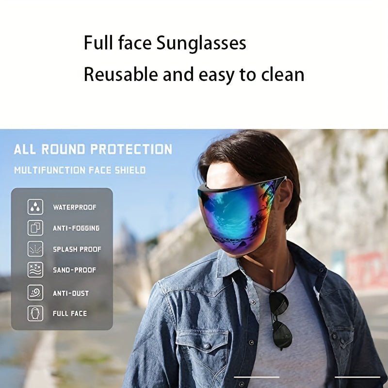 Gafas De Protección Facial, Gafas De Sol Transparentes, Antivaho, Antisalpicaduras, Máscara Protectora, Gafas De Sol De Seguridad Cubiertas De Cara Completa - SACASUSA