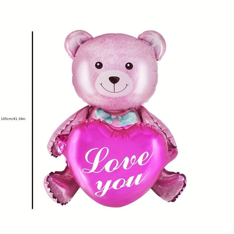 Globo Duradero y Lindo de Oso Sentado, Película de Aluminio - Decoración Perfecta para Despedida de Soltera, Compromiso, Día de San Valentín, Boda (Edad 14+) - SACASUSA