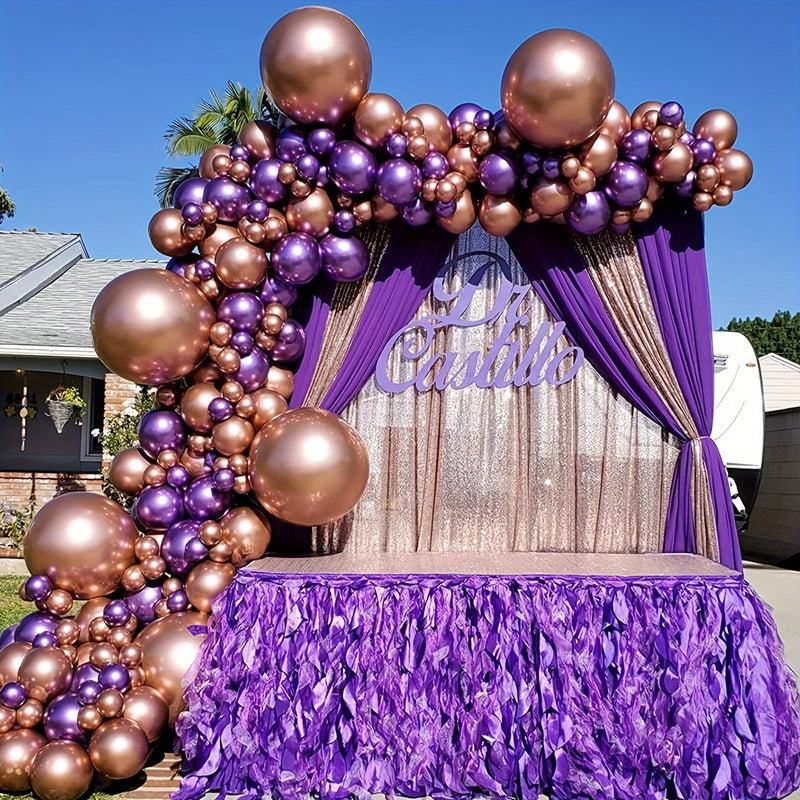 Globo Metálico Morado De Diferentes Tamaños 110 Piezas 18 12 10 5 Pulgadas Kit De Arco De Guirnalda De Globos Cromados Con Globos De Confeti Globos De Fiesta Morados Para Decoraciones De Fiesta De Halloween Graduación Cumpleaños - SACASUSA