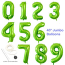 Globo numérico de 40 "0/1/2/3/4/5/6/7/8/9 Globo de aluminio Decoración de fiesta de cumpleaños Oro Plata Azul Rosa Rojo Negro Rosa Oro Verde Púrpura Arco iris - SACASUSA