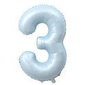 Globos con números de Mylar, color crema, azul, gigante, de 40 pulgadas, niño y niña, 1, 2, 3, 4, 5, 6, 7, 8, 9, 0, decoraciones para fiesta de cumpleaños, Baby Shower, revelación de género - SACASUSA