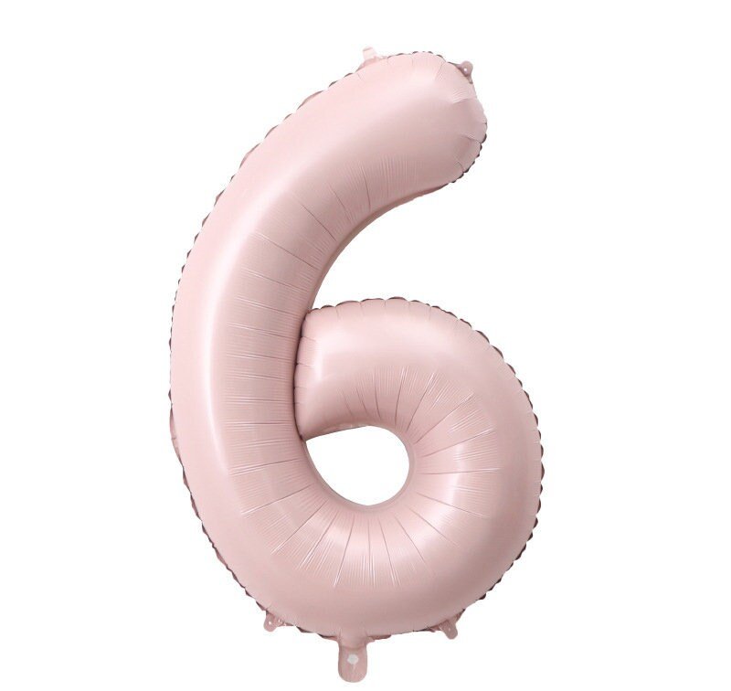 Globos con números de Mylar de aluminio rosa crema gigante de 40 pulgadas para niño y niña 1 2 3 4 5 6 7 8 9 0 Decoraciones para fiesta de cumpleaños Baby Shower Revelación de género - SACASUSA