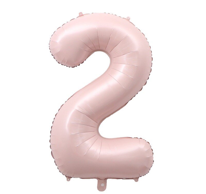 Globos con números de Mylar de aluminio rosa crema gigante de 40 pulgadas para niño y niña 1 2 3 4 5 6 7 8 9 0 Decoraciones para fiesta de cumpleaños Baby Shower Revelación de género - SACASUSA