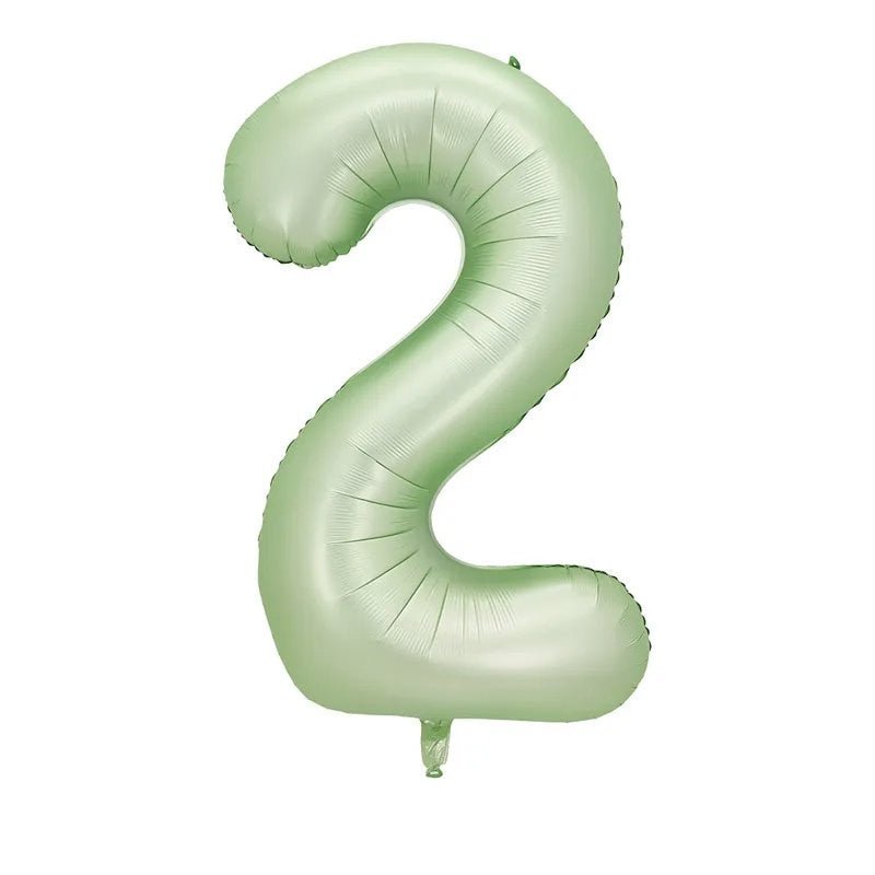 Globos con números de Mylar de aluminio verde crema gigante de 40 pulgadas para niño y niña 1 2 3 4 5 6 7 8 9 0 Decoraciones para fiesta de cumpleaños Baby Shower Revelación de género - SACASUSA