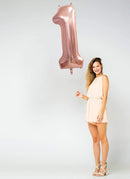 Globos con números de Mylar de lámina de oro rosa gigante de 40 pulgadas para niña 1 2 3 4 5 6 7 8 9 0 Decoraciones para fiesta de cumpleaños Años de antigá¼edad Fiesta de aniversario para niña - SACASUSA