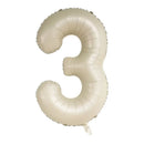 Globos de helio con números gigantes, color crema mate, color beige, de 40 pulgadas, 0,1,2,3,4,5,6,7,8,9, lámina decorativa para fiesta de bodas de cumpleaños, 1º, 2º, 3º - SACASUSA
