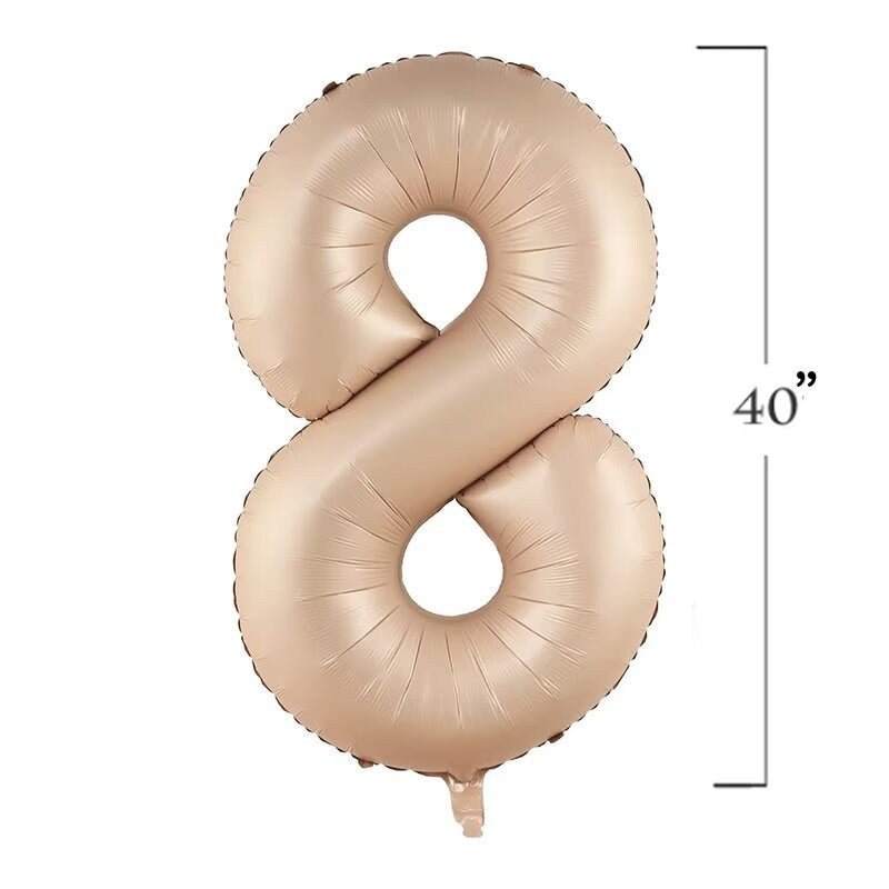 Globos de helio con números grandes de caramelo mate de 40 "pulgadas, 0,1,2,3,4,5,6,7,8,9, lámina de decoración para fiesta de bodas de cumpleaños, 1º, 2º, 3º - SACASUSA