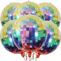 Globos Metálicos en Forma de Bola Disco de 22 Pulgadas (Paquete de 6) - Ideales para Fiestas Disco, Retro y Navideñas, Edades 14+, ¡Reviva los Años 70, 80 y 90! - SACASUSA