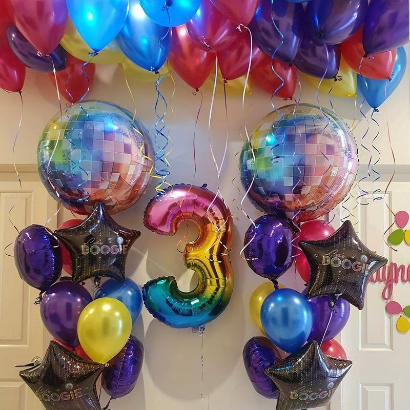 Globos Metálicos en Forma de Bola Disco de 22 Pulgadas (Paquete de 6) - Ideales para Fiestas Disco, Retro y Navideñas, Edades 14+, ¡Reviva los Años 70, 80 y 90! - SACASUSA