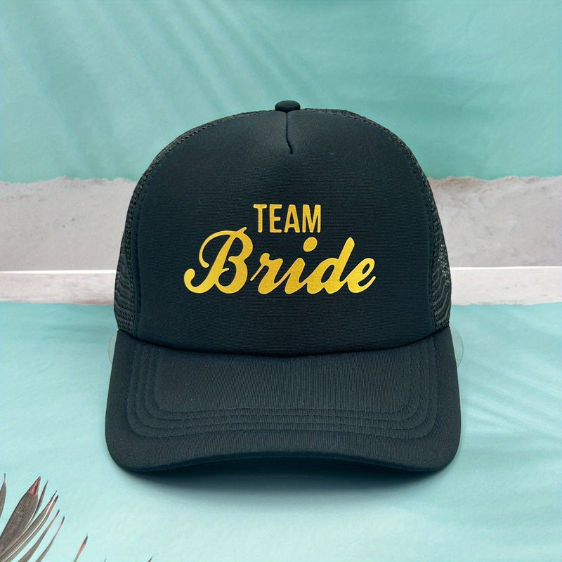 Gorra Con Estampado De Letras Del Equipo De Novia/novia, Gorra Bonita Transpirable De Moda Para Bodas, Fiestas - SACASUSA