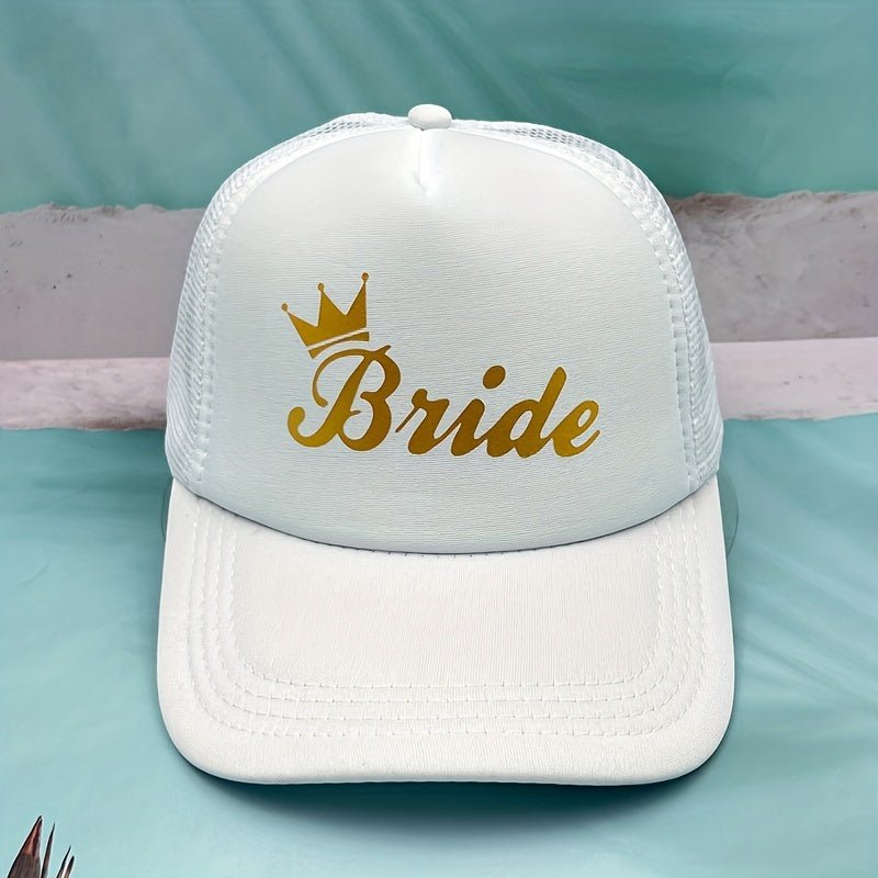 Gorra Con Estampado De Letras Del Equipo De Novia/novia, Gorra Bonita Transpirable De Moda Para Bodas, Fiestas - SACASUSA