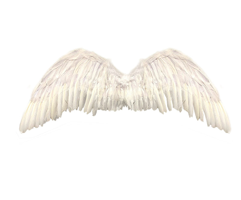 Grandes alas de ángel de hadas grandes de plumas blancas de 47 x 17 pulgadas con halo gratis para alas de disfraces de Halloween Hombres Mujeres Adultos L XXL - SACASUSA