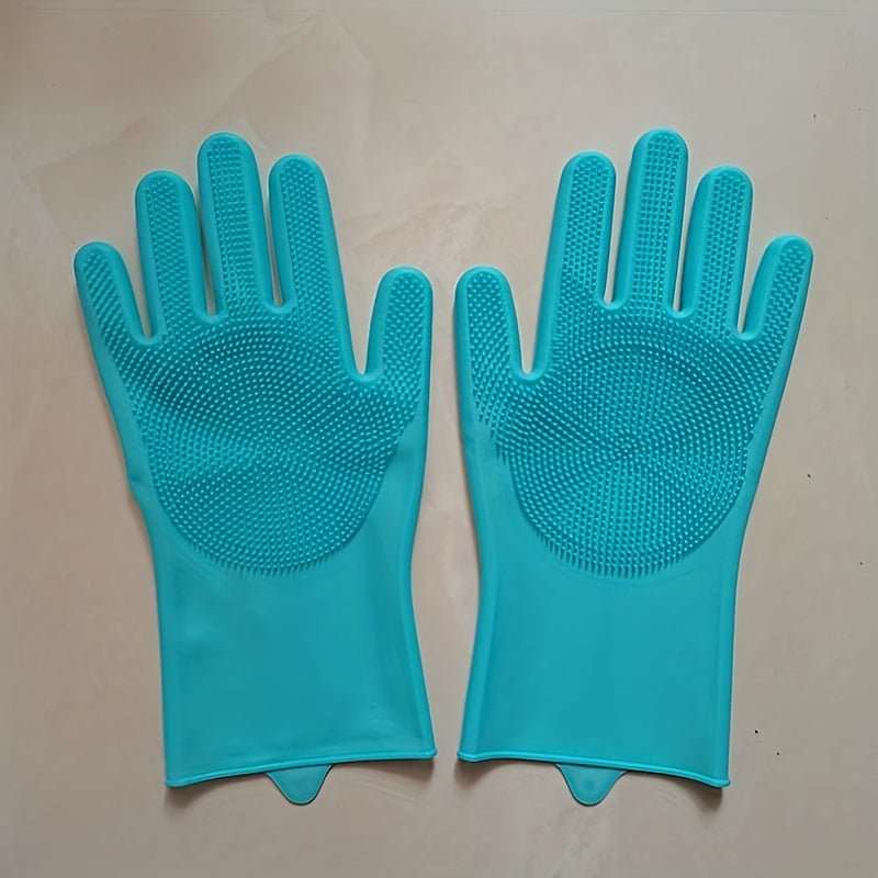 Guantes de lavavajillas de silicona impermeables - Versátil y ambidiestro, sin plomo para limpieza integral en cocina, baño y muebles, fácil de lavar a mano - SACASUSA