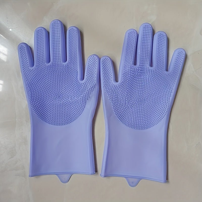 Guantes de lavavajillas de silicona impermeables - Versátil y ambidiestro, sin plomo para limpieza integral en cocina, baño y muebles, fácil de lavar a mano - SACASUSA