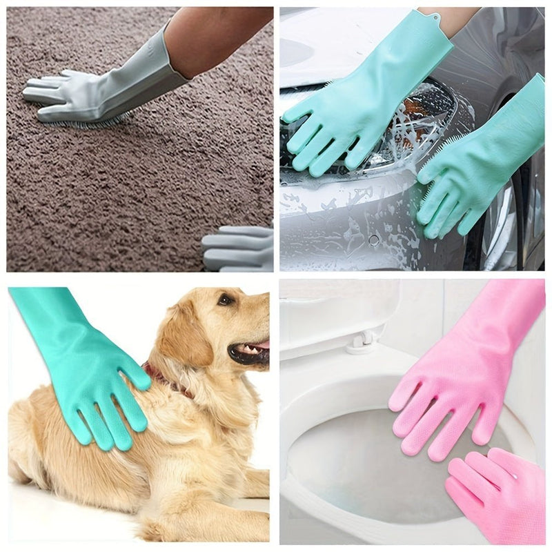 Guantes de Limpieza para el Hogar Multiusos - Duraderos Resistente al Agua de Silicona, Seguros para Lavavajillas y Tareas de Cocina, Ambidiestros y sin Plomo - SACASUSA