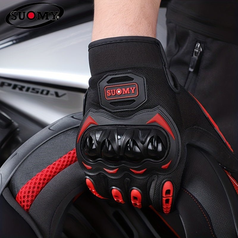 Guantes De Moto De Verano, Guantes Transpirables Con Dedos Completos Para Pantalla Táctil, Guantes Antideslizantes Para Moto, Guantes Protectores Anticaída - SACASUSA