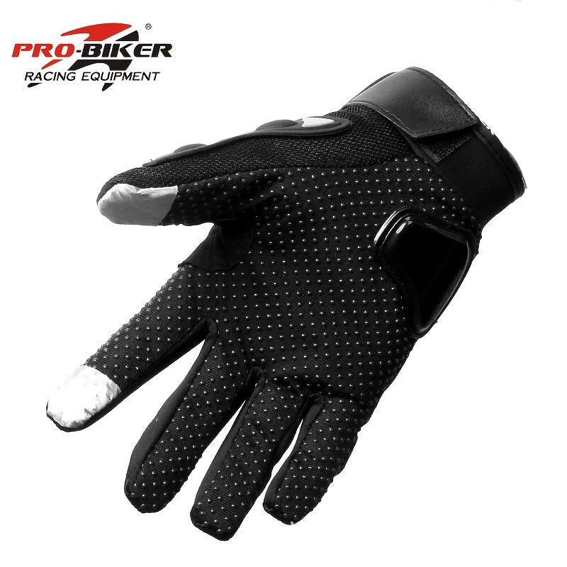 Guantes de Motocicleta de Riding Tribe con Pantalla Táctil: Protección Dura de Nudillos, Material de Poliéster Tejido para un Ajuste Seguro, Cierre de Gancho & Lazo para Facil Ajuste - Equipo de Seguridad para Entusiastas de las Carreras - SACASUSA