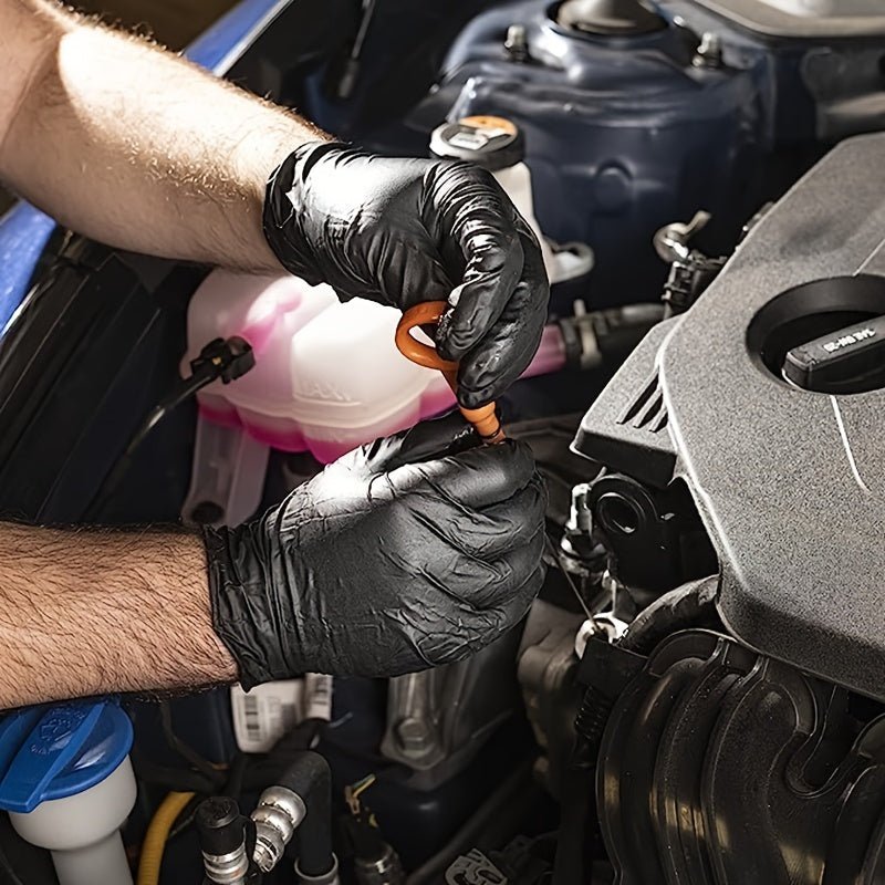 Guantes de Nitrilo Impermeables, Anti-Estáticos y Sin Látex (6/20/40/100uds) - Resistentes a Desgarros para Trabajos Múltiples - Perfectos para Mantenimiento de Automóviles, Procesamiento de Alimentos y Más - SACASUSA