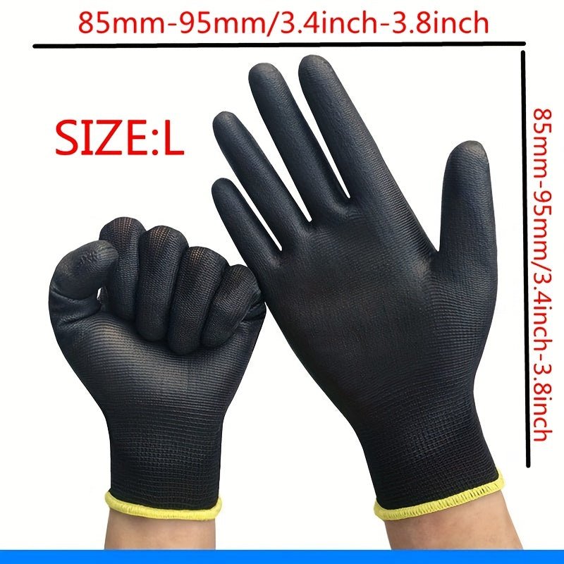 Guantes de trabajo de seguridad de nitrilo antideslizantes y duraderos de neopreno y nailon - Protección profesional para tareas de mantenimiento y construcción - SACASUSA