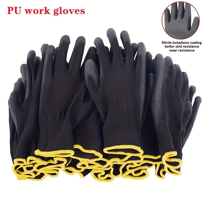 Guantes de trabajo de seguridad de nitrilo antideslizantes y duraderos de neopreno y nailon - Protección profesional para tareas de mantenimiento y construcción - SACASUSA