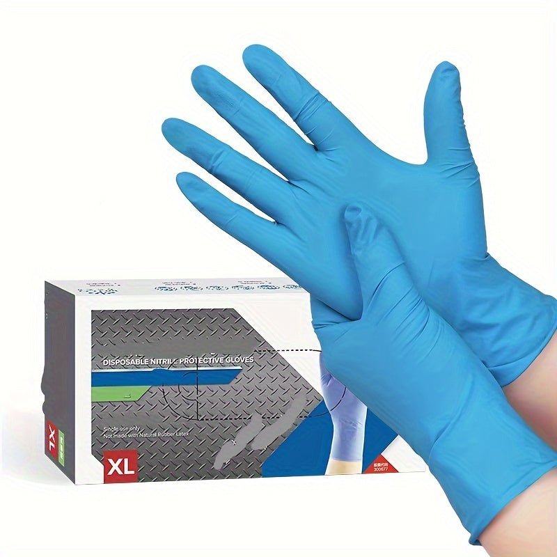 Guantes Desechables de Nitrilo Premium 50/100pc - Duraderos, Resistentes al Agua, Aceite y Ácido para Uso Doméstico, Manipulación de Alimentos, Mantenimiento del Automóvil, Jardinería y Uso Industrial - SACASUSA