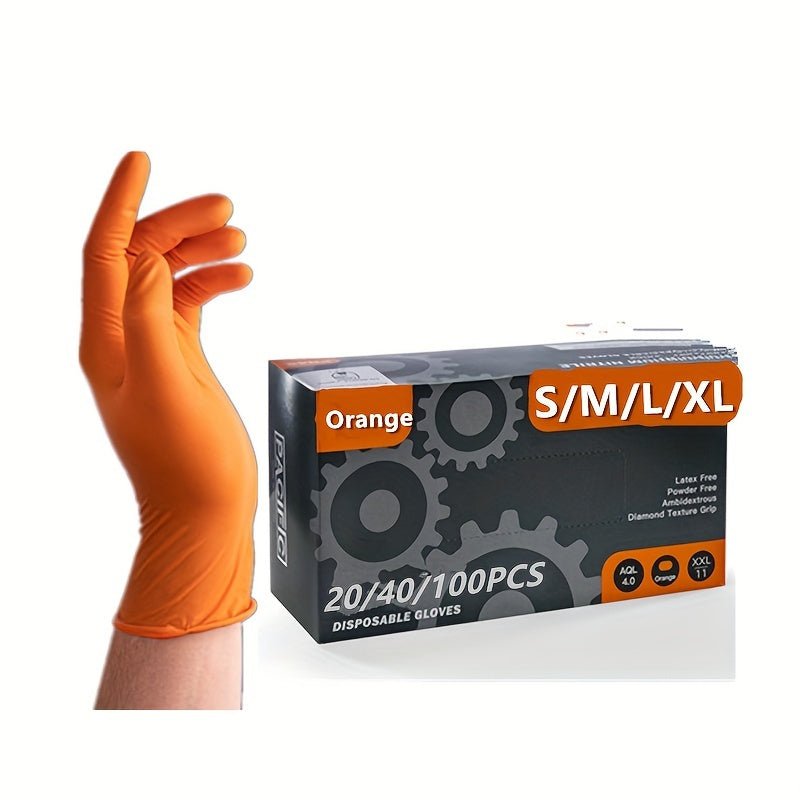 Guantes desechables de nitrilo sin látex: a prueba de agua, resistentes a químicos y desgarros, sin polvo, para limpieza del hogar, cuidado personal, jardinería, lavado de platos y manualidades - SACASUSA