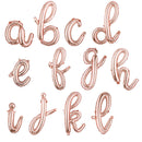 Guión cursivo Frase de oro rosa personalizada Elige tu letra Alfabeto Globo Banner Baby Shower Feliz cumpleaños Personalización Minúsculas - SACASUSA
