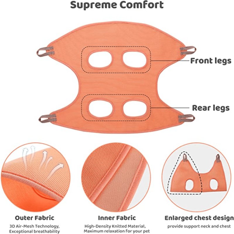 Hamaca de Aseo para Mascotas Fácil y Segura – Arnés de Hamaca de Poliéster para una Experiencia de Aseo Sin Estrés para Gatos y Perros - SACASUSA