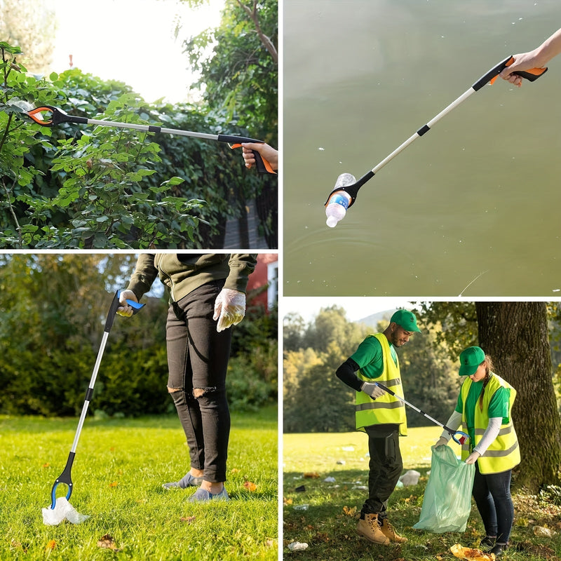 Herramienta Recogedora Versátil de 32 pulgadas: 360° Rotación, Sin Electricidad, Robusta y Ligera para Fácil Recogida de Basura & Recuperación de Artículos - Ideal para Ancianos y Todos los Hogares - SACASUSA