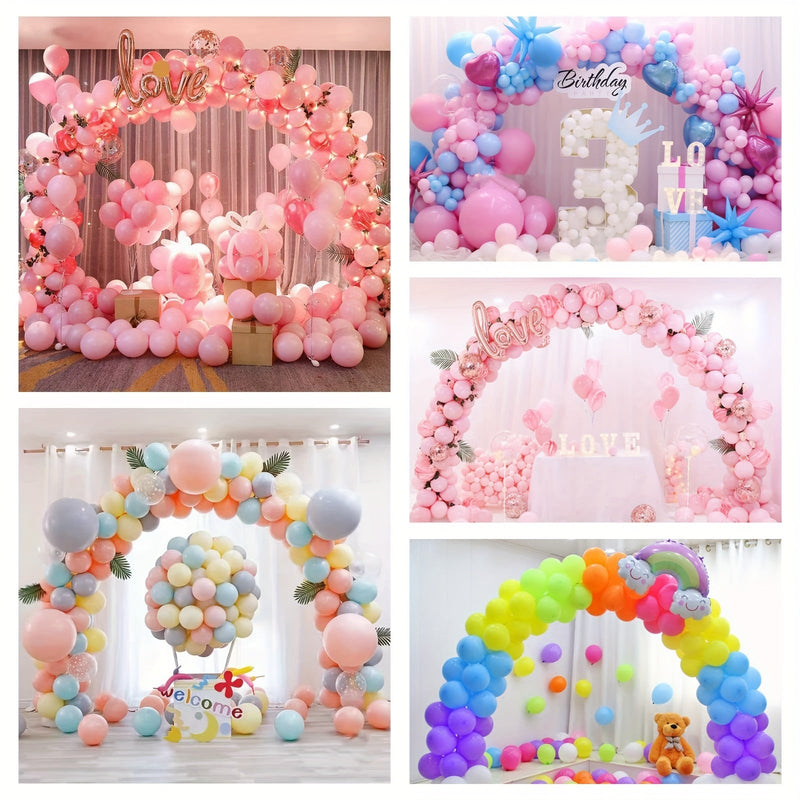 Juego De Arco De Globos, Kit De Arco De Globos Ajustable De 9 Pies De Altura Y 10 Pies De Ancho: Marco De Arco De Globos Con Base - Para Decoraciones De Suministros De Fiesta De Bodas, Baby Shower Y Cumpleaños - SACASUSA