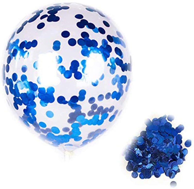 Juego de decoraciones de globos de feliz cumpleaños azules de 16 pulgadas, 13 piezas, pancarta con letras, globos de papel de estrella gigante, globos de confeti de 12 ", globos de látex - SACASUSA