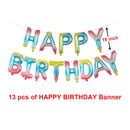 Juego de decoraciones de globos de feliz cumpleaños de 16 pulgadas, 13 pancartas con letras, globos gigantes de papel de estrella, globos de confeti, globos de látex (arco iris) - SACASUSA