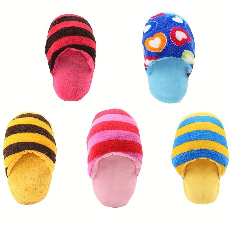 Juguete De Peluche Chirriante En Forma De Zapatilla De Dibujos Animados, Juguete Masticable Duradero Para Perros Y Gatos, Suministro Interactivo - SACASUSA