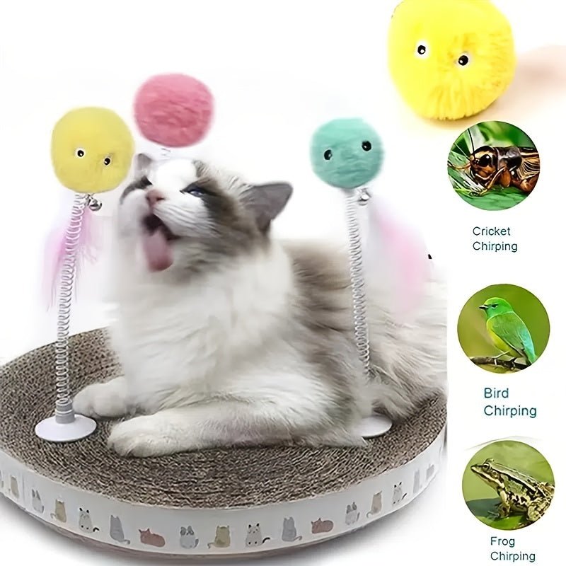 Juguete Interactivo De Peluche Para Gatos - Divertido Juguete De Entrenamiento Con Sonido Chirriante Para Mascotas - SACASUSA