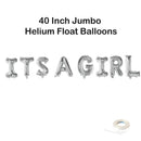 Jumbo 40" Globos Banner- ES UNA NIá‘A - Baby Shower- Oro Plata Rosa Oro Rosa Azul Negro -Gran XL Globos Fiesta Decoración Fiesta celebración - SACASUSA
