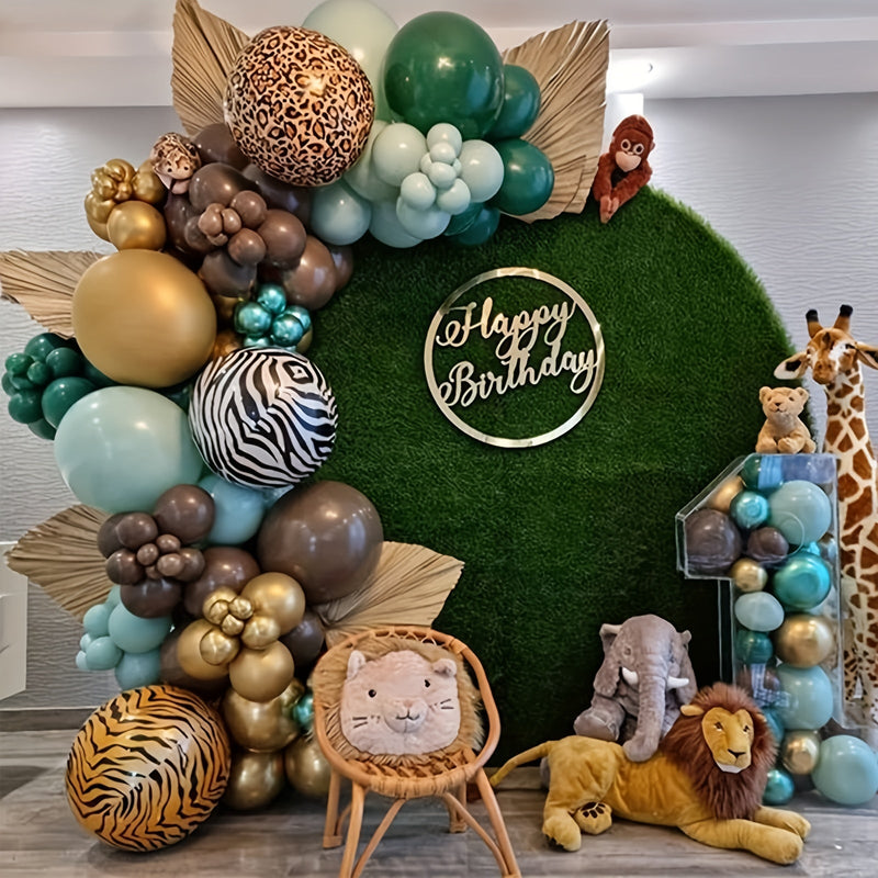 Kit de Arco de Guirnalda de Globos de Jungla Safari de 119 piezas - Transforma cualquier celebración en un paraíso tropical para mayores de 14 años, Perfecto para Cumpleaños, Baby Showers, Graduaciones y Más - SACASUSA