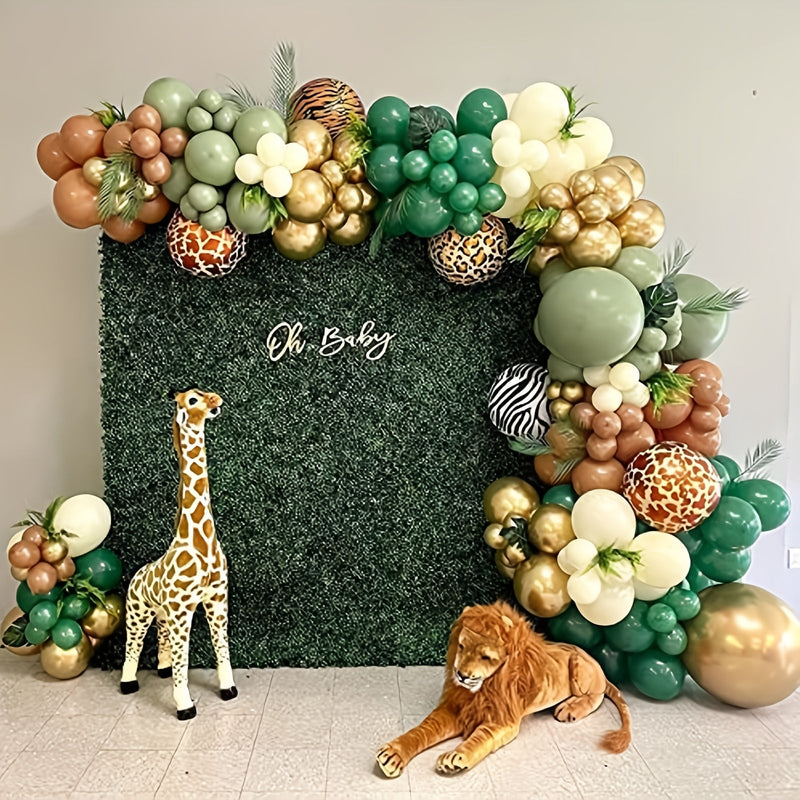 Kit de Arco de Guirnalda de Globos de Jungla Safari de 119 piezas - Transforma cualquier celebración en un paraíso tropical para mayores de 14 años, Perfecto para Cumpleaños, Baby Showers, Graduaciones y Más - SACASUSA