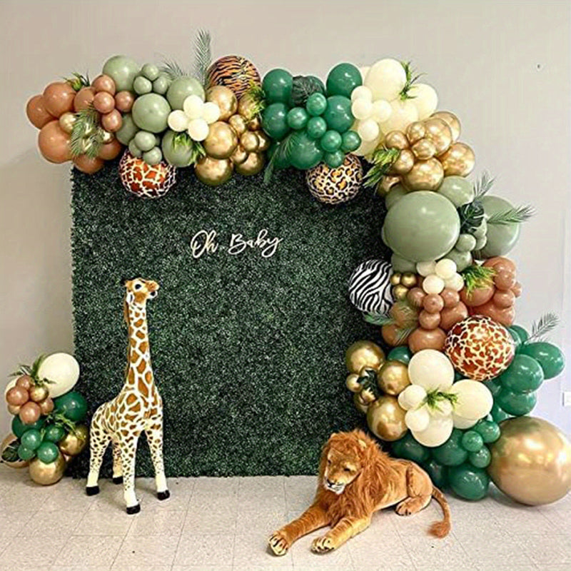 Kit de Arco de Guirnalda de Globos de Jungla Safari de 119 piezas - Transforma cualquier celebración en un paraíso tropical para mayores de 14 años, Perfecto para Cumpleaños, Baby Showers, Graduaciones y Más - SACASUSA